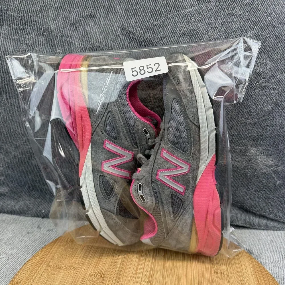 New Balance 990 Shoes Womens Size 9 Gray Suede Mesh Running Sneakers W990GP4